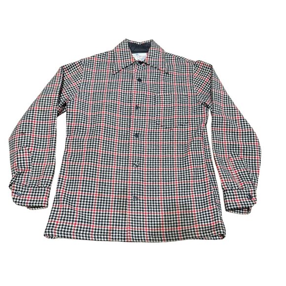 VTG 60s KNOCKABOUTS JACKET SZ M PENDLETON LIGHTWEIGHT PLAID RED BLACK WOMENS - Picture 1 of 4